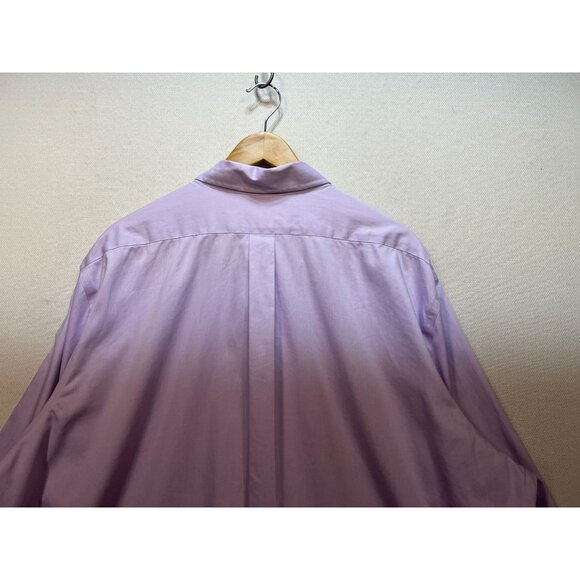Buttoned Down Men's Dress Shirt Lightweight Size 19 Light Purple Long Sleeve - Picture 10 of 11